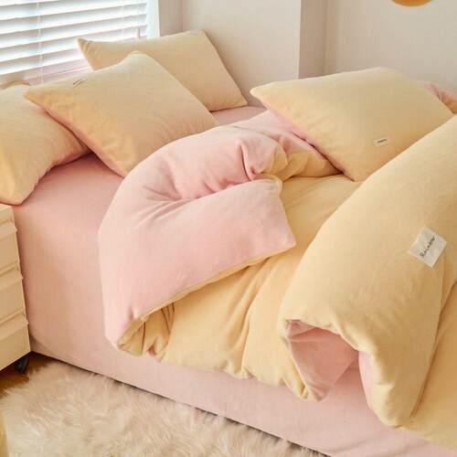 2025ins Simple Warm Double Quilt ver Student Dormitory Famil