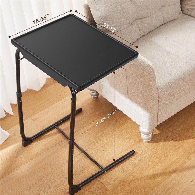 Adjustable TV Tray Folding Table TV Dinner Tray Bed & Sofa