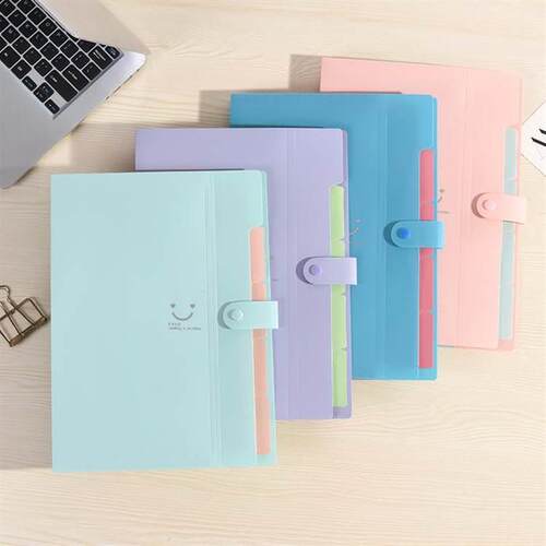 punched folder A4 paper binder ring file活页文件夹5 floors