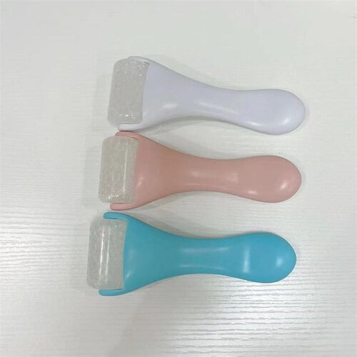 Face Roller Pink Cool Ice Roller Massager for Anti Puffiness