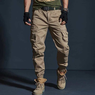 Mens Casual Pants Slim-Fit Camouflage Jogging Pants Multi-P