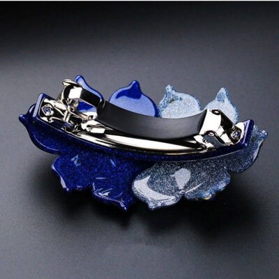 Premium Korean Edition Violet Flower Crystal Spring Hairpin