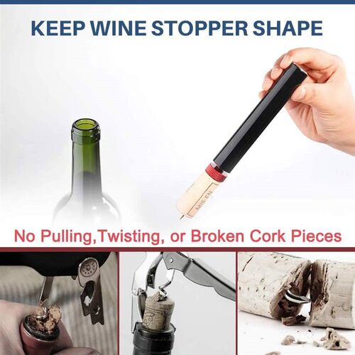Air Pump Wine Bottle Opener Safe Portable Stainless Steel Pi