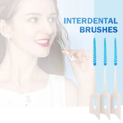 200 pcs/box Silicone Interdental Brushes Super Soft Dental C