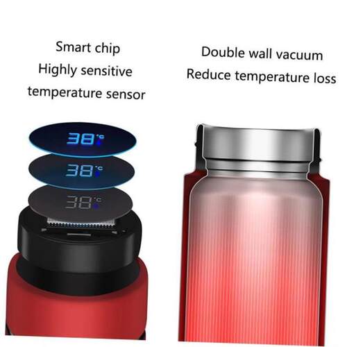 smart digital water bottle keeps cold and heat thermal bottl