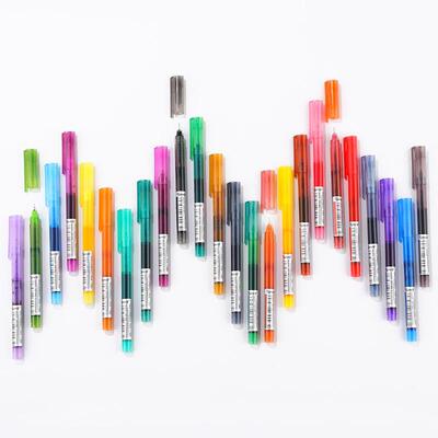 24 color straight liquid black quick drying  needle tube pen