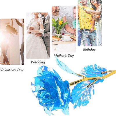 Led Valentines Day Mothers Day Gift  Foil Plated Roses Art