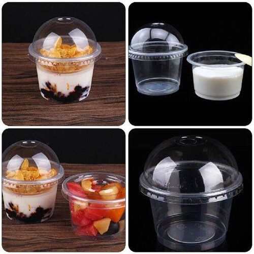 20pcs Clear Dessert Cups with Dome Lids Parfait Appetizer