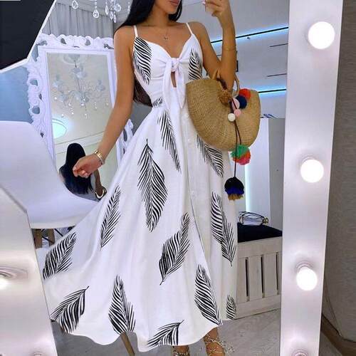 Wholesale Long Dresses for Women  Flower Suspender Summer Ma