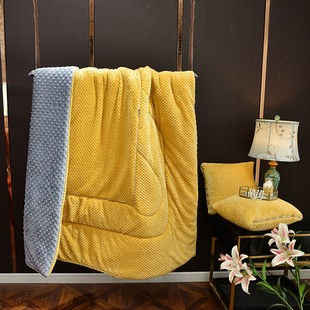 抱枕被两用纯色靠垫背加厚二合一汽车办公室午睡空调毛毯