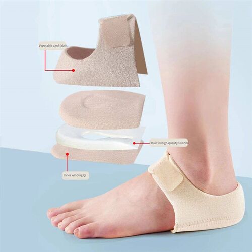 1 Pair Silicone Heel Pads, Shock Absorption, Relieving Leg P