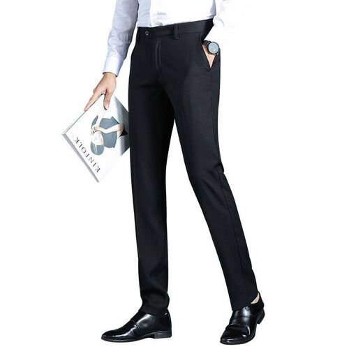 Mens Straight Pants Loose Casual raping Business Spring Pan