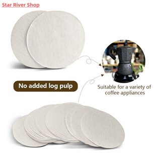 100Pcs Round Coffee Filter Paper 56mm 60mm 68mm For Espresso