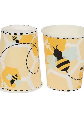 Bumble Bee Theme Party Decoration Tableware Paper Cup Plate