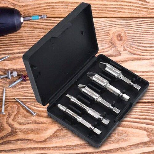 5Pcs Damaged Screw Extractor Drill Bit High Speed Steel for