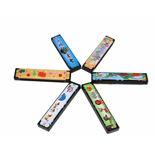 1pc/2/4pcs Children Wooden Harmonica Musical Instrument Toys