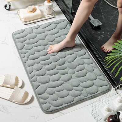 Coral fleece anti slip absorbent mat  bathroom防滑吸水垫浴室