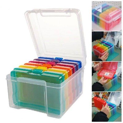 Storage Box Photo Album Storage Box Compact Transparent