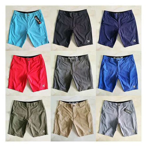 Beach Pants Mens Quick-drying Stetch Casual Solid Color Su
