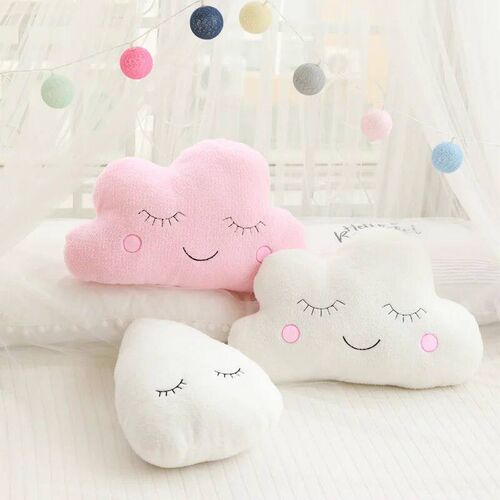 Nice Stuffed Cloud Moon Star Raindrop Plush Pillow Soft Cush