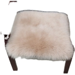 纯羊毛椅垫方垫坐垫电脑椅垫餐椅垫座垫皮毛一体圆形垫垫藤垫