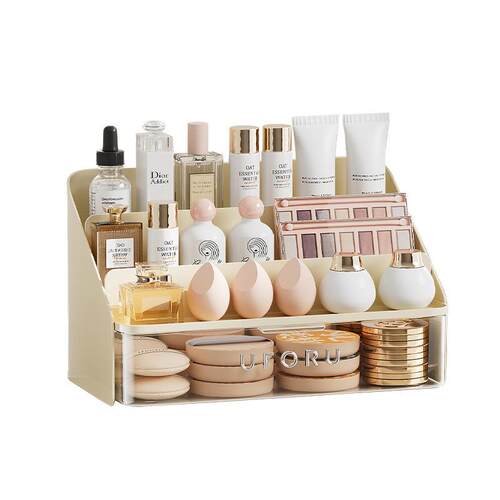 Makeup Organizer Cosmetic Storage Box Drawer Type Desktop Fi
