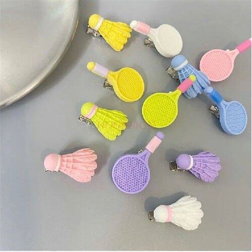 Simulated badminton racket, small hair clip, childrens