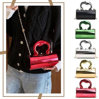 Women Mini Evening Bag Solid Color Clutch Bag Large Capacity
