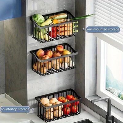 1pc Fruit And Vegetable Basket, Fresh Keeping Storage Basket