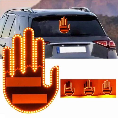 Middle Gesture With Remote Funny Finger Car Light Road Rage