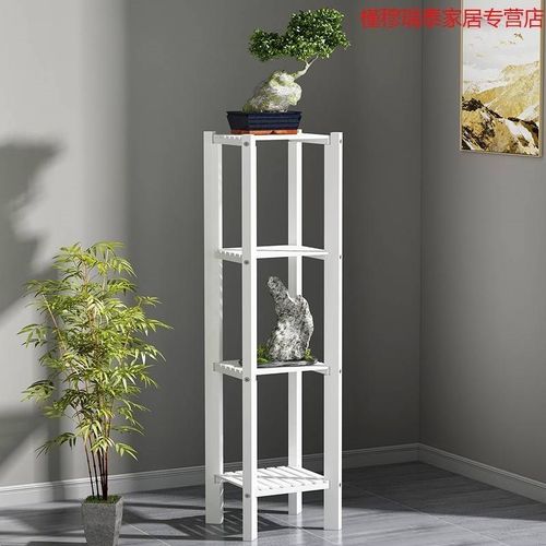 花瓶架木制高端置地式实木四方花架室外客厅中式加固木架底座架子