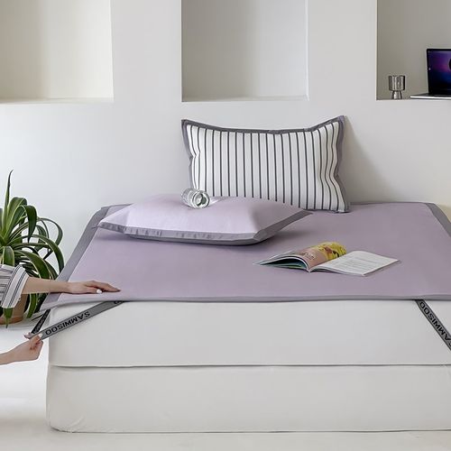 类冰藤席冰丝凉席三件裸睡可水洗家用空调软席子纯色夏季