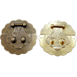 中式锁牌樟木箱铜配件仿古箱扣锁具复古老式五金搭扣箱子箱牌锁扣