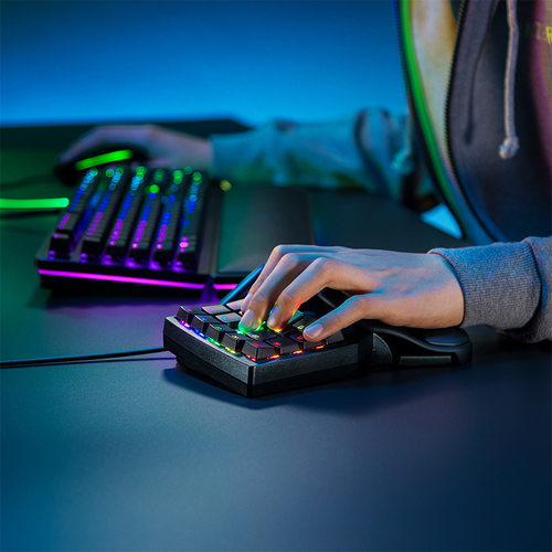 Razer雷蛇塔洛斯魔蝎专业版单手游戏模拟光轴键盘电竞背光编适用