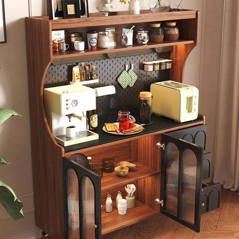 洞洞板复古中古风餐边柜靠墙一体家用厨房客厅轻奢储物酒柜置物架,住宅家具,餐边柜,淘宝优惠券,粉丝福利购,淘宝优惠卷