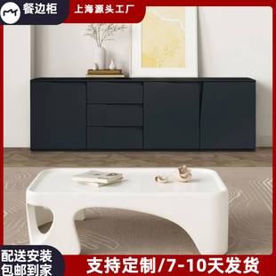 灰色钢琴烤漆餐边柜现代简约茶水柜储物柜个性玄关鞋柜包邮轻奢