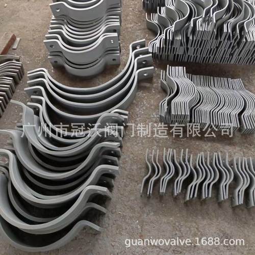 大口径支吊架 扁钢管卡碳钢不锈钢管夹 管托滑动支架管道管卡管托