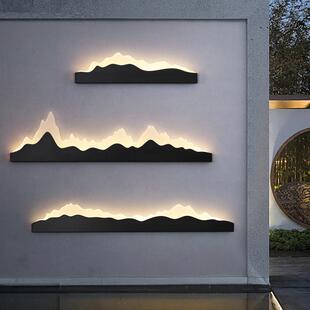 别墅外墙防水壁灯创意户外壁灯中式庭院室外景墙灯围墙山水装饰灯