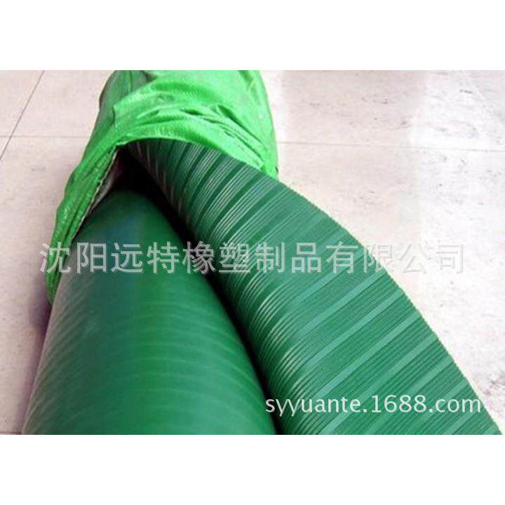 工业防滑橡胶地垫，10mm红色绿色黑色宽细条纹橡胶板，防滑胶皮垫