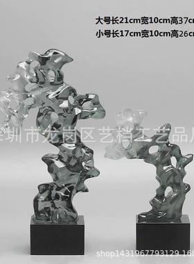 新中式工艺品太湖石家居饰品摆件桌面电视柜玄关创意装饰品现货