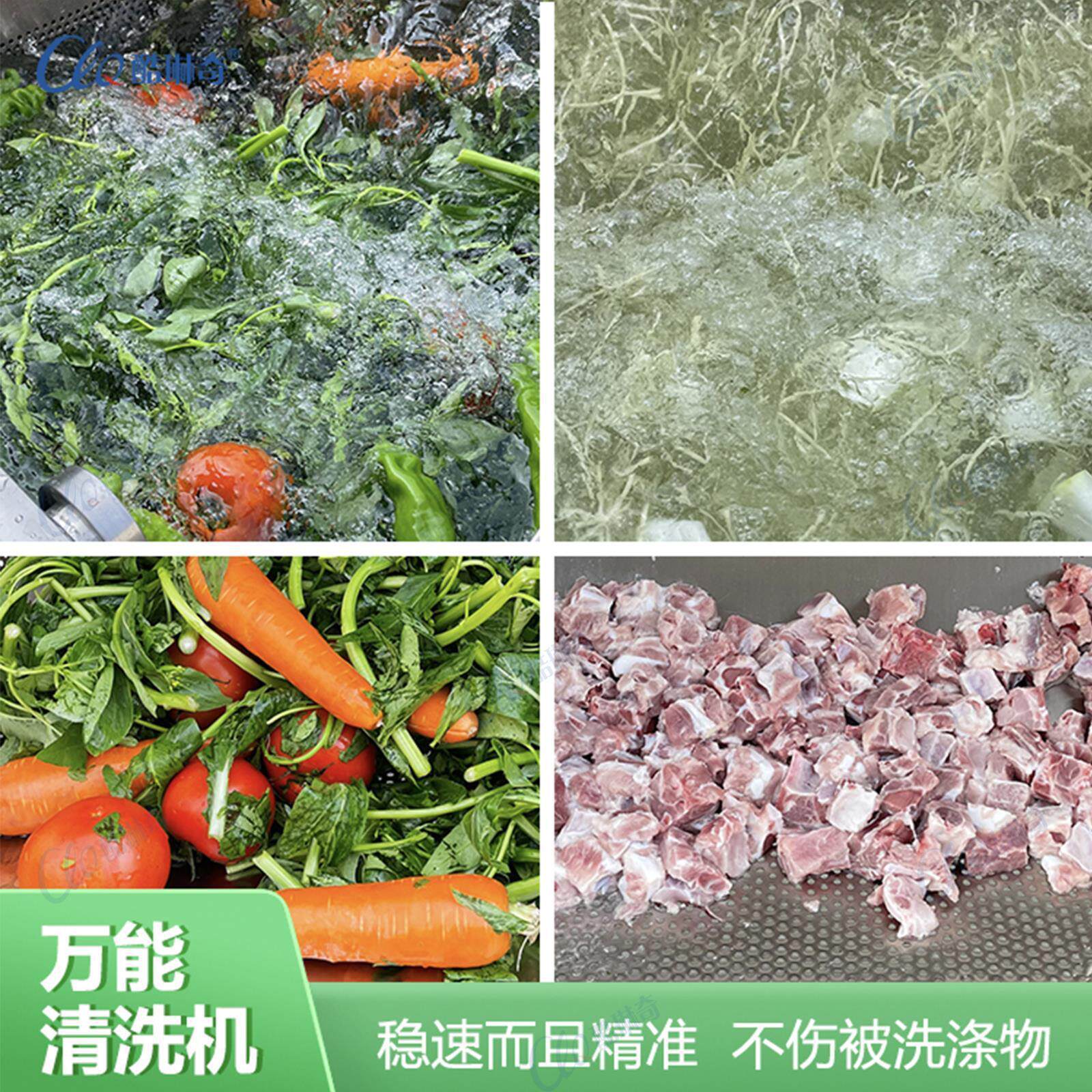 多功能海产虾米 活虾扇贝洗泥机涡流水果果蔬药材万能清洗机