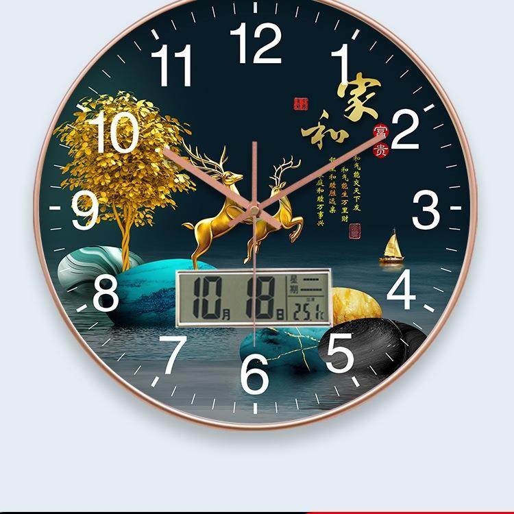 静音挂钟中式挂墙中国风客厅现代时钟挂表家用石英钟新款自动对时,鲜花速递/花卉仿真/绿植园艺,割草机/草坪机,淘宝优惠券,粉丝福利购,淘宝优惠卷