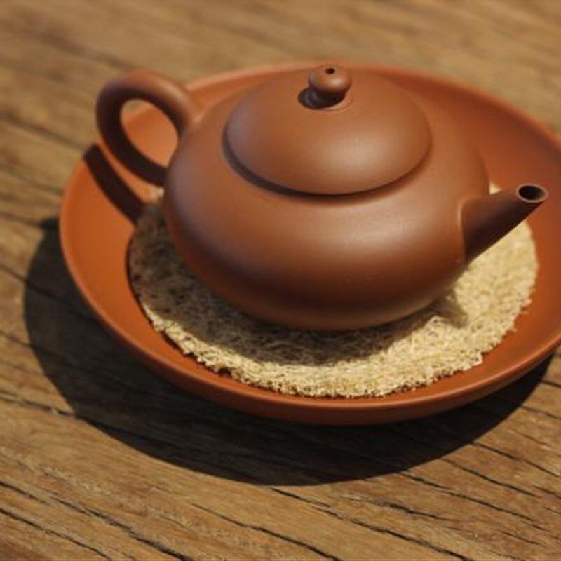 朱泥壶承 茶托茶道零配 手工明针干泡盘 潮州宜兴朱泥 福临香木坊