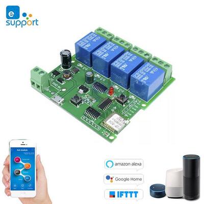 易微联ewelink四路远程控制开关alexa语音控制开关远程控制模块