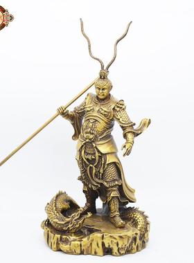 宏达 黄铜大号 祥龙孙悟空 齐天大圣玄关铜器礼品摆件