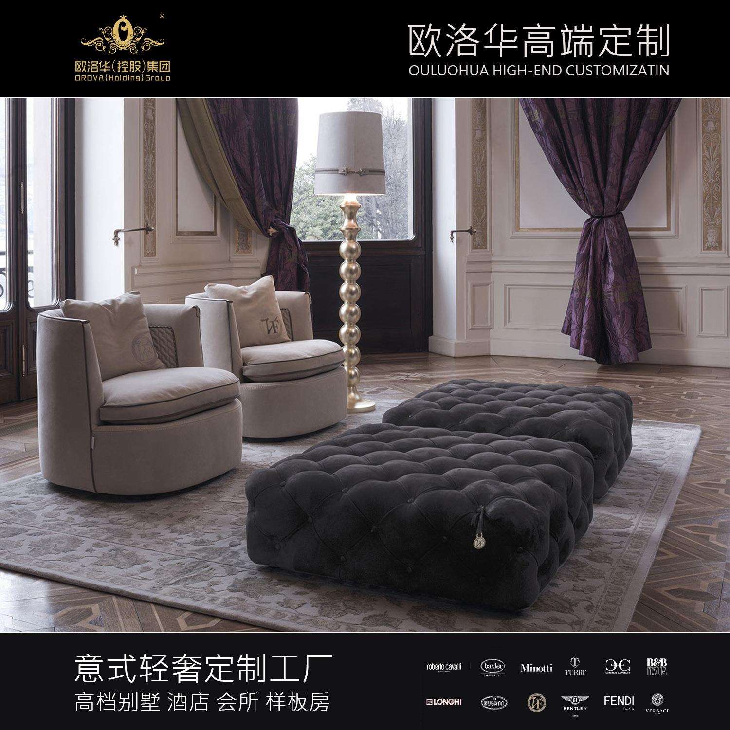 轻奢拉扣沙发脚凳客厅皮艺方凳北欧绒布凳子现代家用茶几凳网红款
