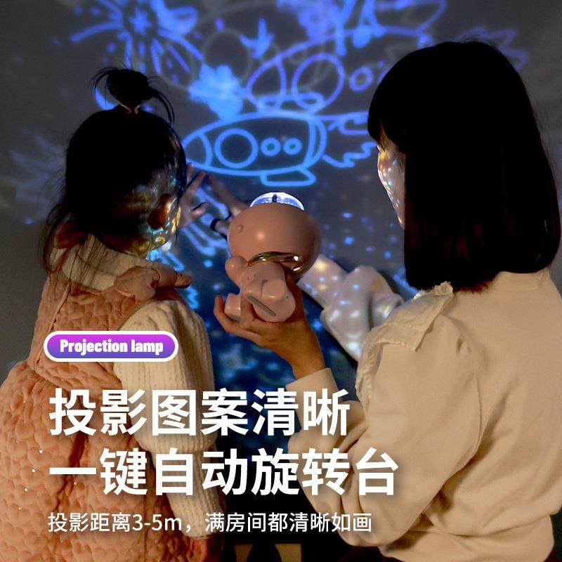 新款雪人浪漫海洋星空投影灯带蓝牙音箱可充电儿童伴睡小夜灯厂家