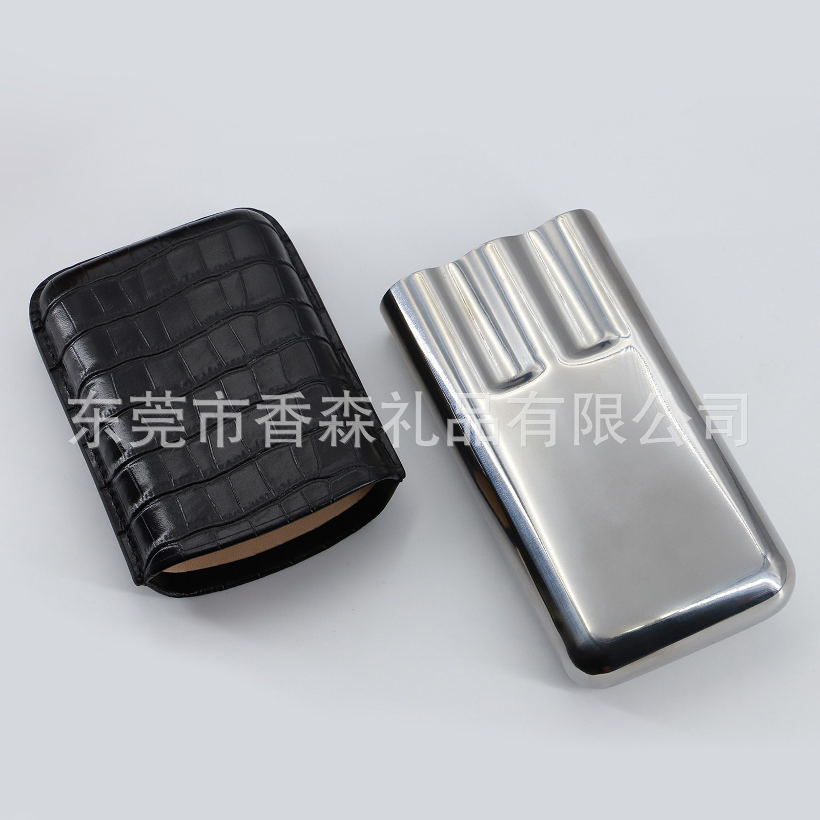 雪茄套 三支装不锈钢管雪茄收纳皮套 高端材质 便捷携带露营潮品