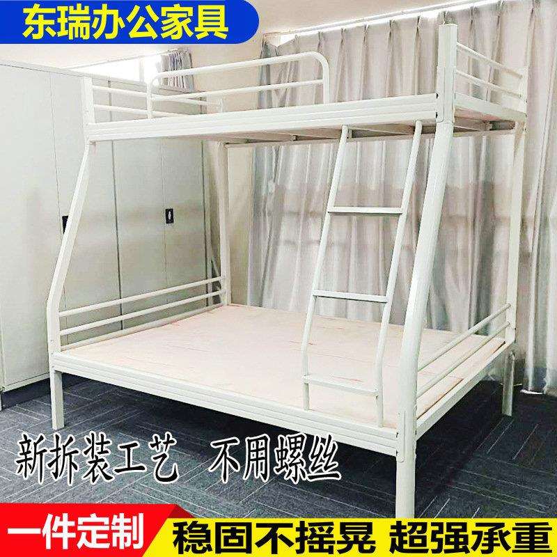 型材床上下字母床铁艺床学生宿舍床员工上下铺高低双层床子母床