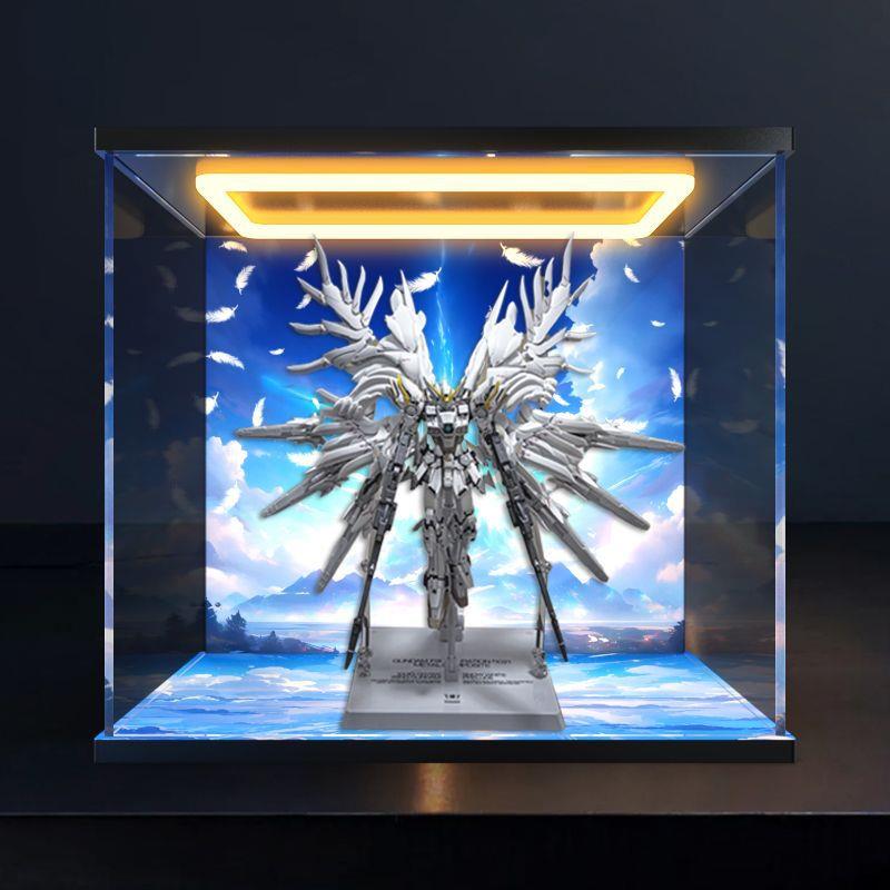 亚克力回型灯展示盒适用白雪姬 日版 万代 飞翼零式改 天使高达